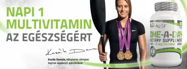 BioTechUSA One-A-Day Kozák Danuta olimpikon ajánlásával