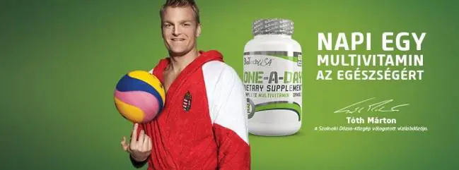 Tóth Márton válogatott vízilabdázó One-A-Day BioTechUSA vitamin