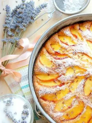 Levendulás barackos pite 