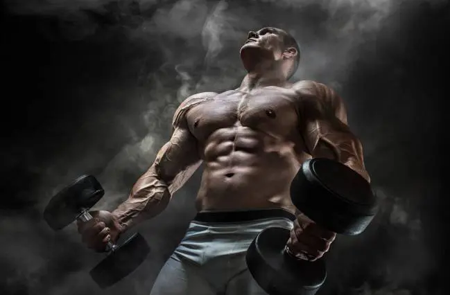 Magosi Zsombor Arnold Classic versenyző, súlyokkal a kezében Magosi Zsombor Arnold Classic versenyző, súlyokkal a kezében