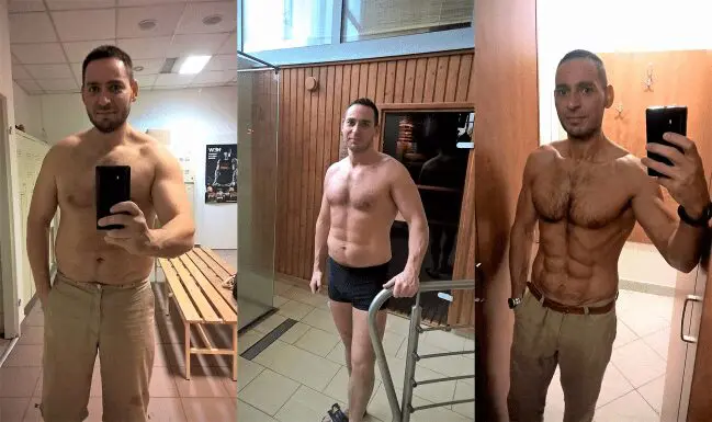 Tamás az életmódváltás előtt és utána Tamás az életmódváltás előtt és utána