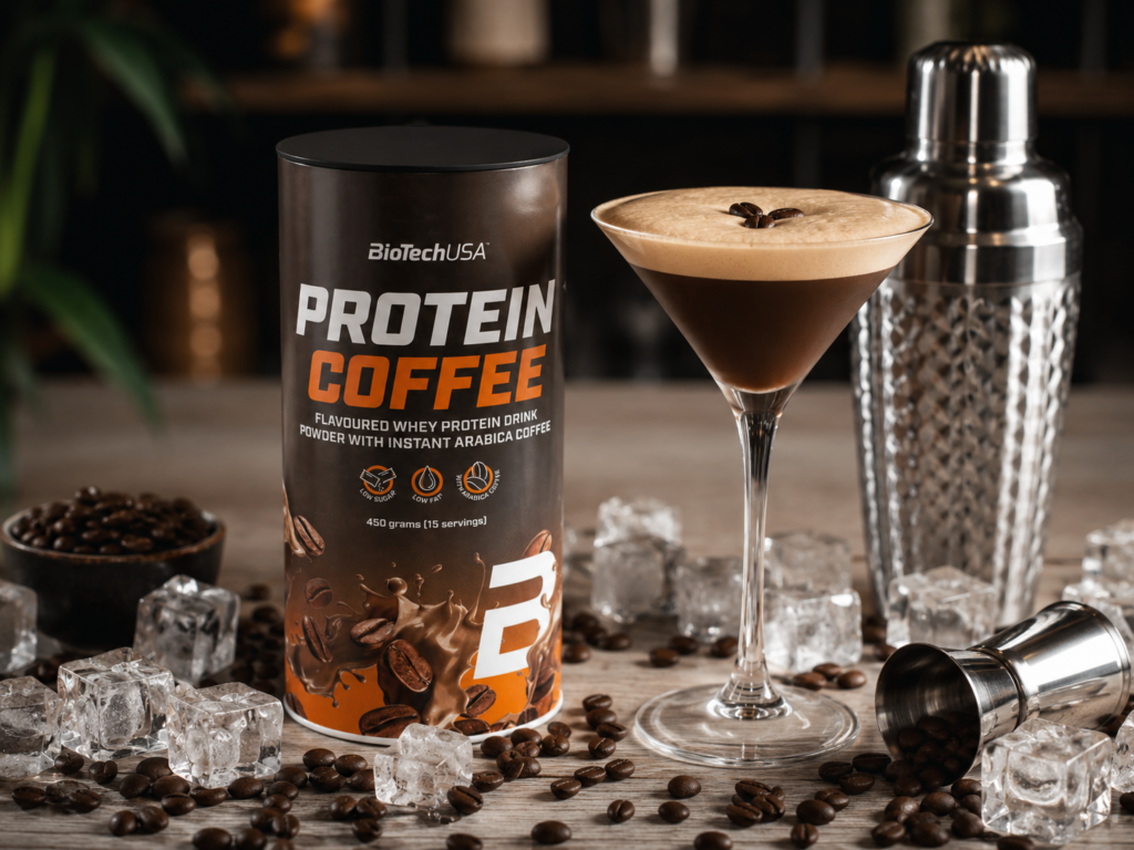 Espresso martini mocktail Protein Coffee felhasználásával