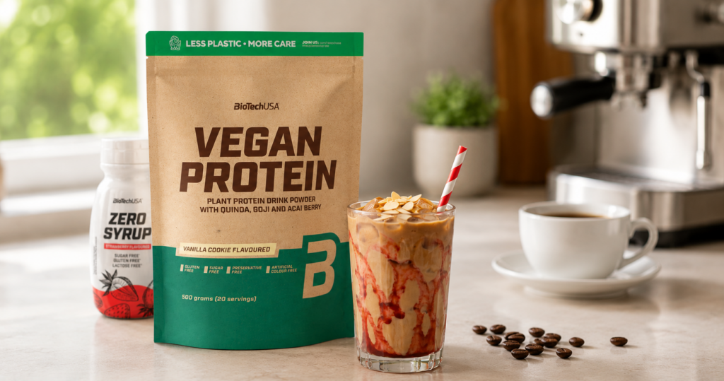 Vegán fehérjés jegeskávé Vegan Protein-nel