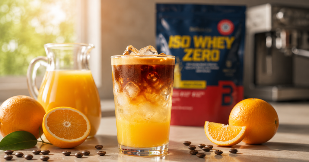 Protein Bumble coffee, vagyis narancsos kávé Iso Whey Zero fehérjepor hozzáadásával