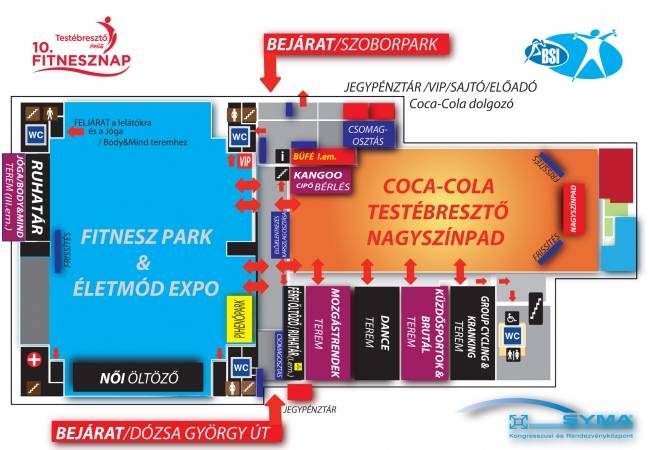 BioTechUSA a 10. Coca Cola Testébresztő Fitnesznapon- helyszínrajz