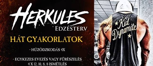 Herkules edzésterv – hát Herkules edzésterv – hát