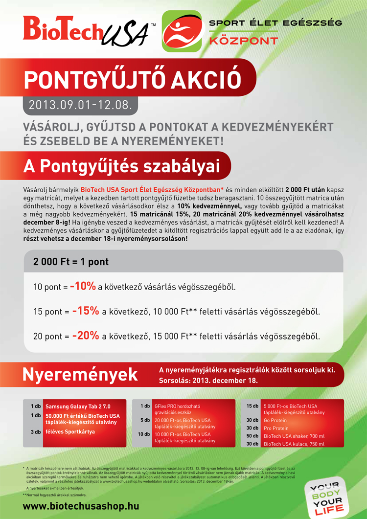 Pontgyűjtő akció Pontgyűjtő akció